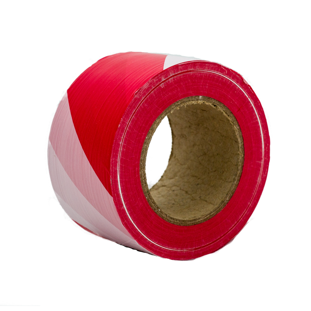 500 Metre Red & White Stripe Non Adhesive Barrier Hazard Warning Utility Tape 